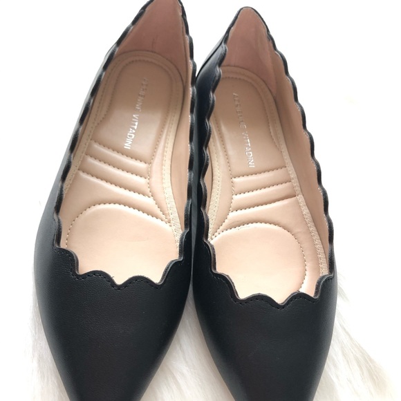 ADRIENNE VITTADINI Scalloped Leather Comfort Flat - Picture 6 of 6